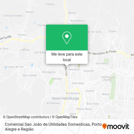Comercial Sao João de Utilidades Domesticas mapa