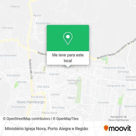 Ministério Igreja Nova mapa