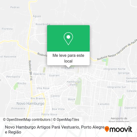 Novo Hamburgo Artigos Pará Vestuario mapa