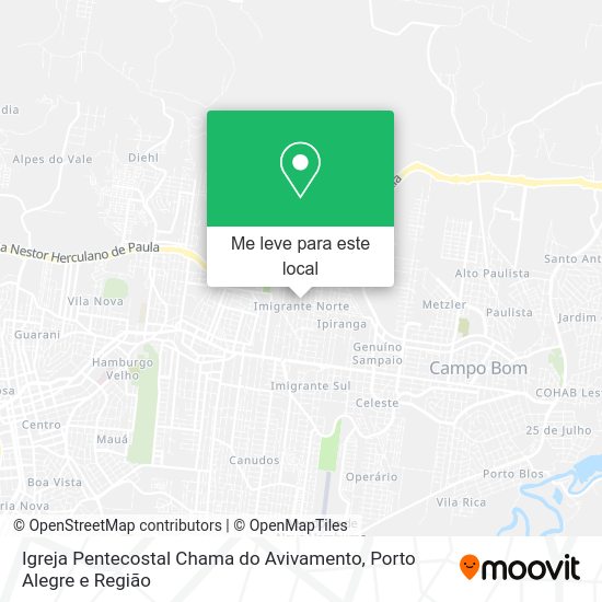 Igreja Pentecostal Chama do Avivamento mapa