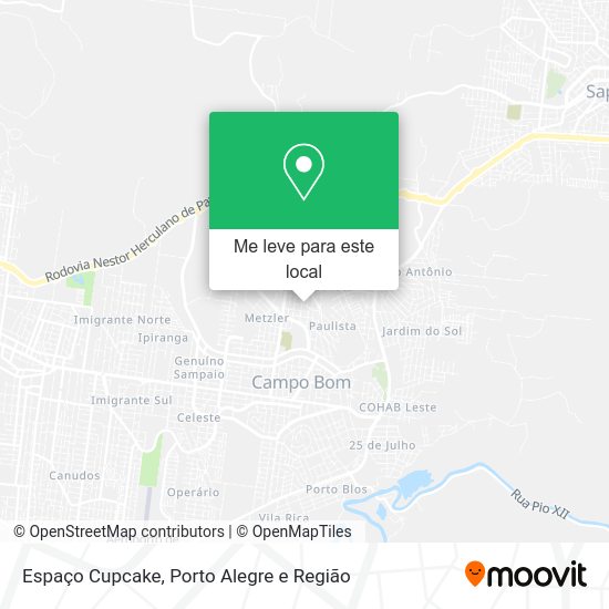 Espaço Cupcake mapa