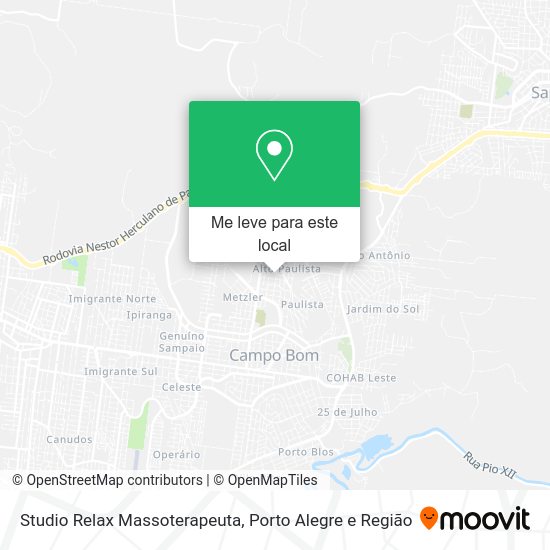 Studio Relax Massoterapeuta mapa