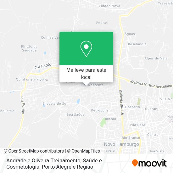 Andrade e Oliveira Treinamento, Saúde e Cosmetologia mapa