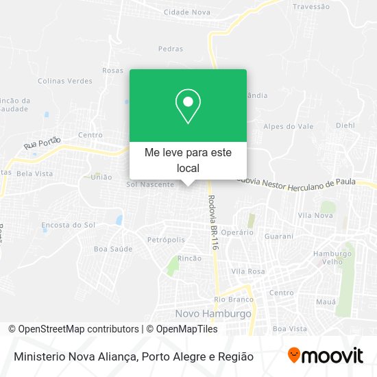 Ministerio Nova Aliança mapa