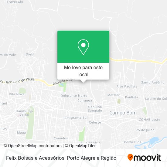 Felix Bolsas e Acessórios mapa