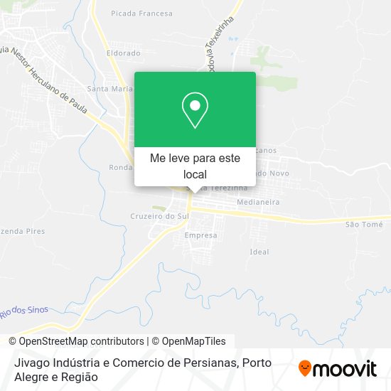 Jivago Indústria e Comercio de Persianas mapa