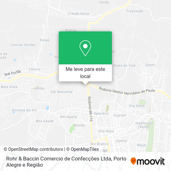 Rohr & Baccin Comercio de Confecções Ltda mapa