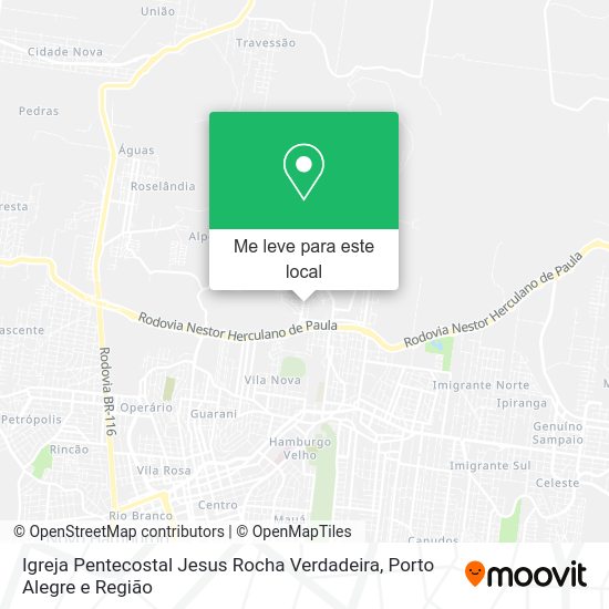 Igreja Pentecostal Jesus Rocha Verdadeira mapa
