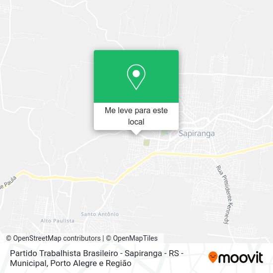 Partido Trabalhista Brasileiro - Sapiranga - RS - Municipal mapa