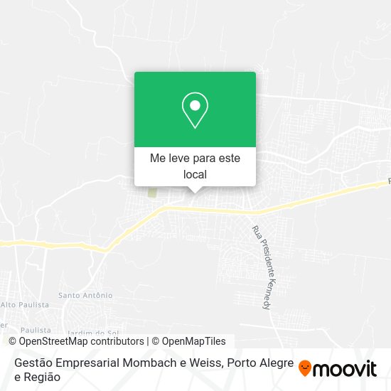 Gestão Empresarial Mombach e Weiss mapa