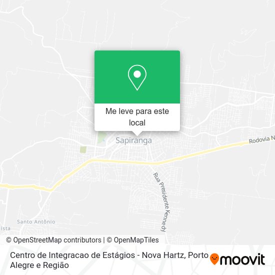 Centro de Integracao de Estágios - Nova Hartz mapa