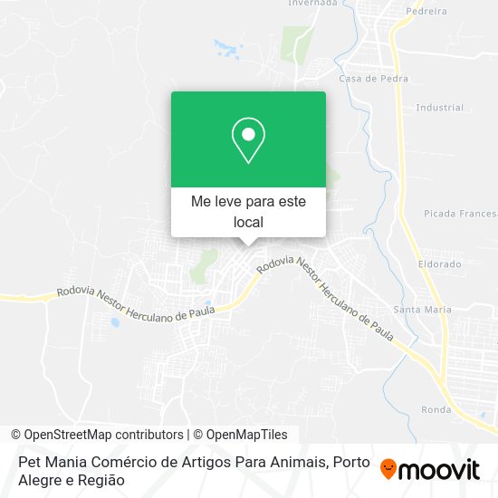 Pet Mania Comércio de Artigos Para Animais mapa