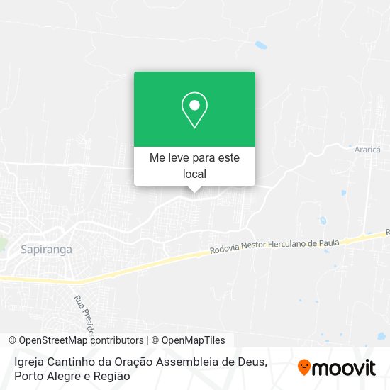 Igreja Cantinho da Oração Assembleia de Deus mapa