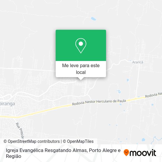 Igreja Evangélica Resgatando Almas mapa