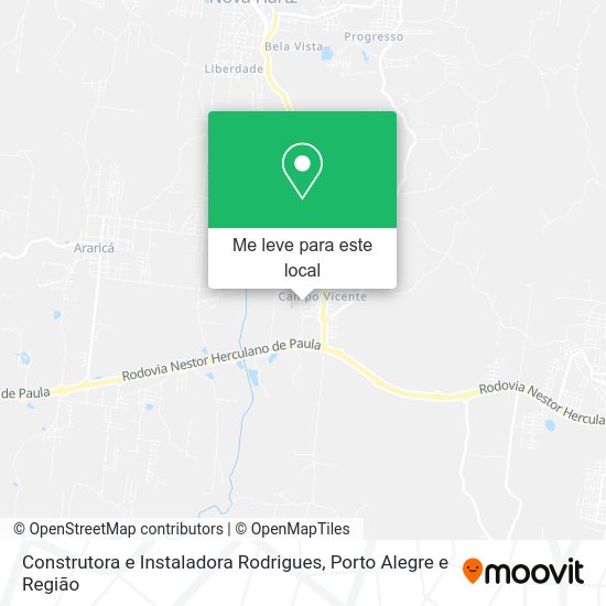 Construtora e Instaladora Rodrigues mapa