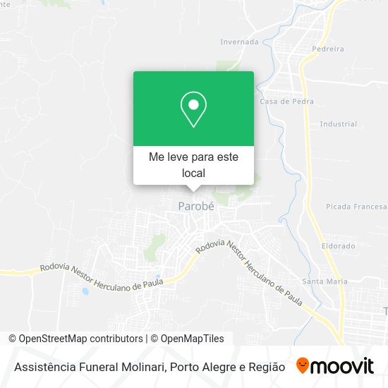 Assistência Funeral Molinari mapa