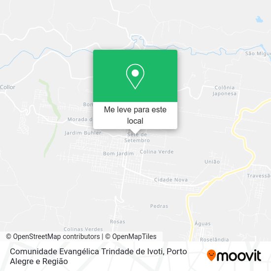 Comunidade Evangélica Trindade de Ivoti mapa