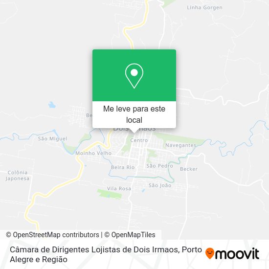 Câmara de Dirigentes Lojistas de Dois Irmaos mapa