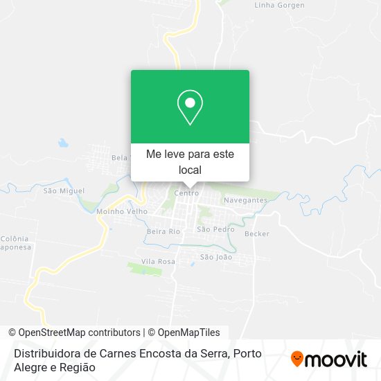 Distribuidora de Carnes Encosta da Serra mapa