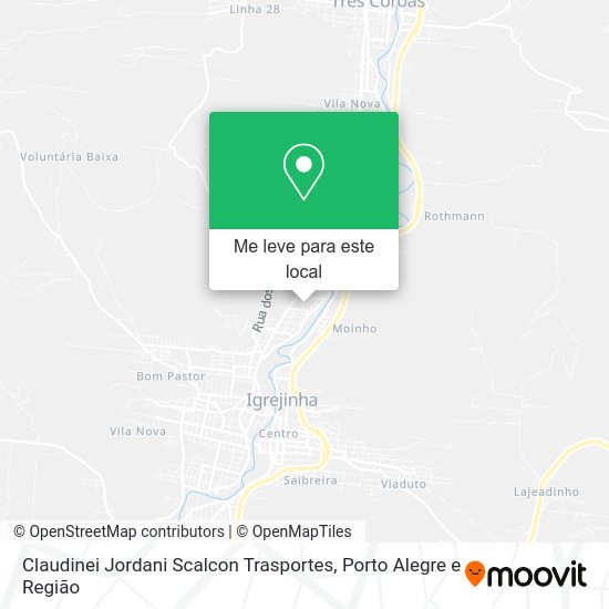 Claudinei Jordani Scalcon Trasportes mapa