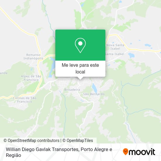 Willian Diego Gavlak Transportes mapa