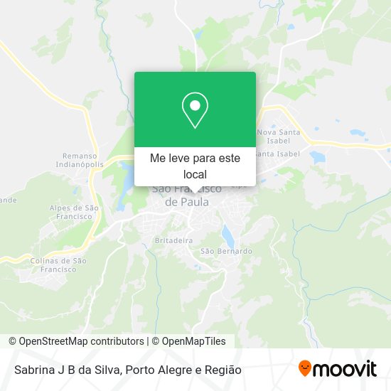 Sabrina J B da Silva mapa