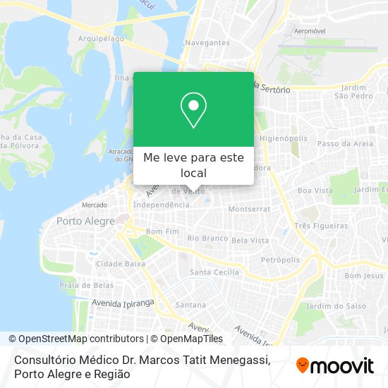 Consultório Médico Dr. Marcos Tatit Menegassi mapa