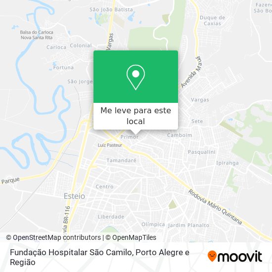 Fundação Hospitalar São Camilo mapa