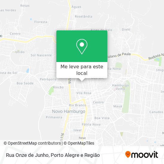 Rua Onze de Junho mapa