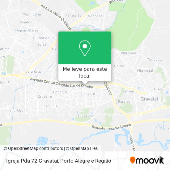 Igreja Pda 72 Gravataí mapa