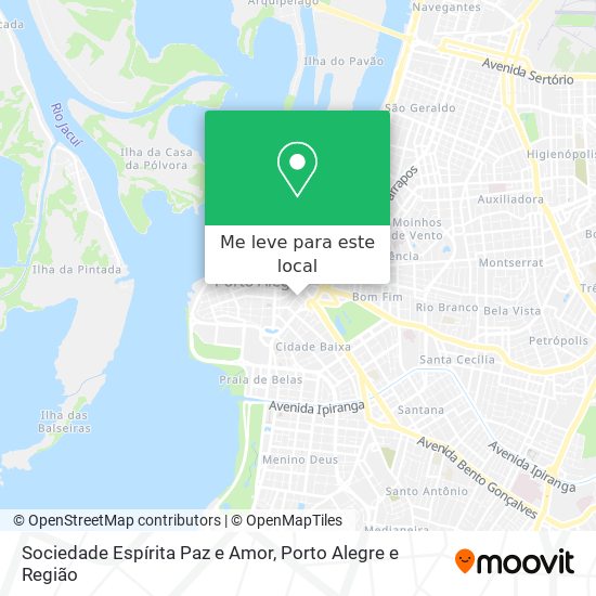 Sociedade Espírita Paz e Amor mapa