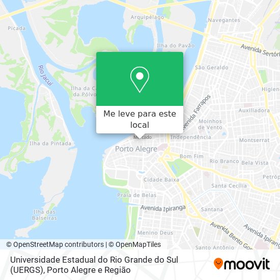 Universidade Estadual do Rio Grande do Sul (UERGS) mapa