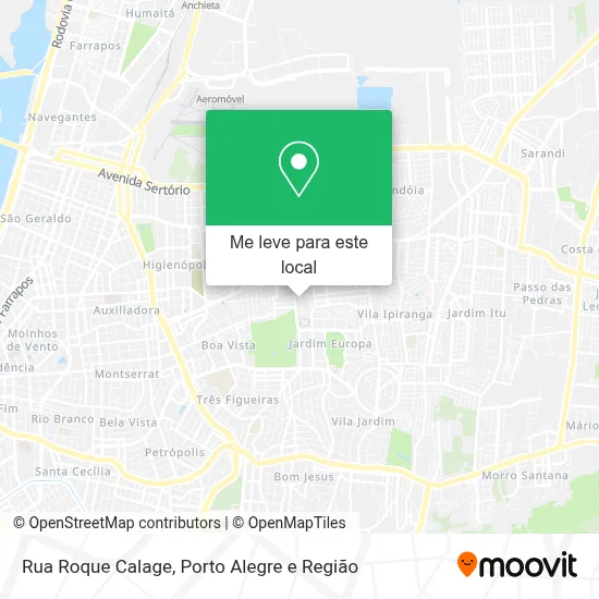 Rua Roque Calage mapa