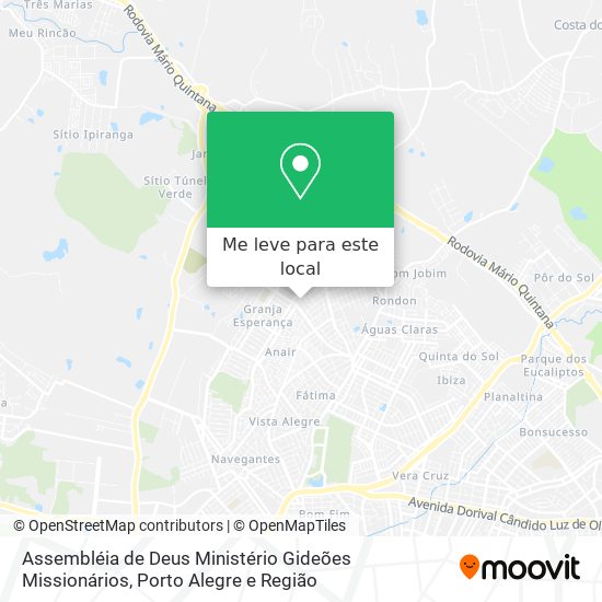 Assembléia de Deus Ministério Gideões Missionários mapa