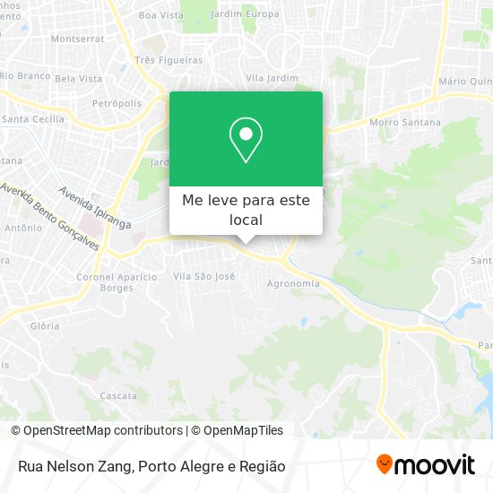 Rua Nelson Zang mapa