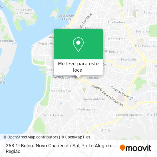 268.1- Belém Novo Chapéu do Sol mapa