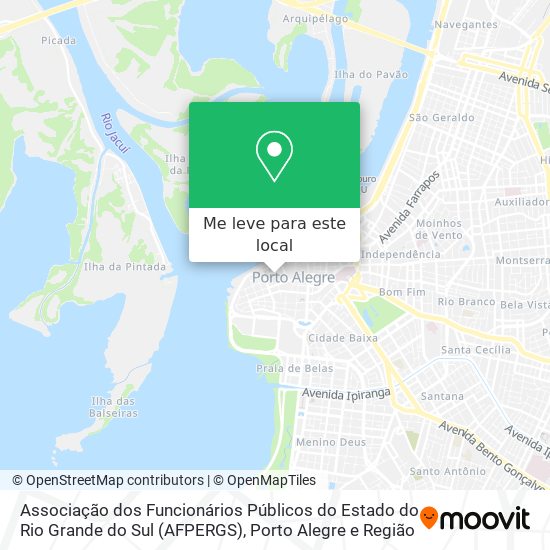 Associação dos Funcionários Públicos do Estado do Rio Grande do Sul (AFPERGS) mapa