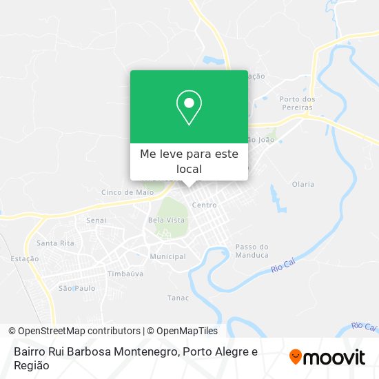 Bairro Rui Barbosa Montenegro mapa