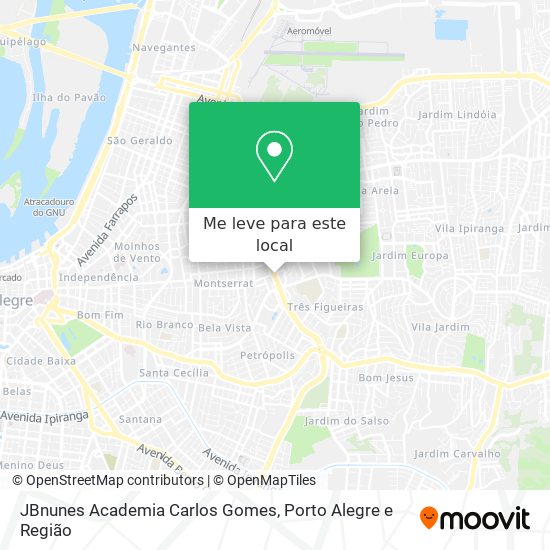 JBnunes Academia Carlos Gomes mapa