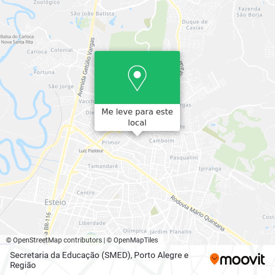 Secretaria da Educação (SMED) mapa