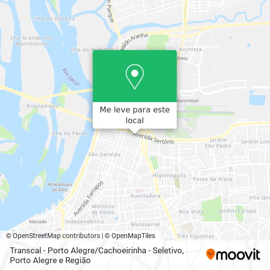 Transcal - Porto Alegre / Cachoeirinha - Seletivo mapa