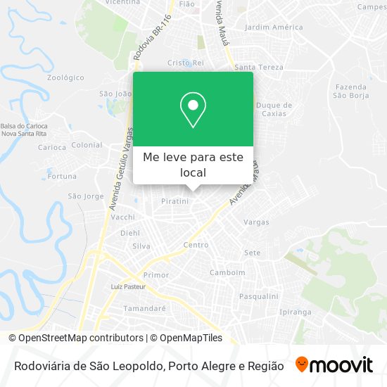 Rodoviária de São Leopoldo mapa