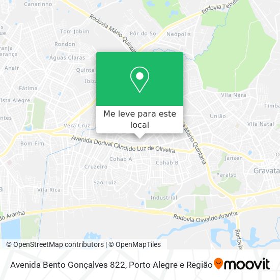 Avenida Bento Gonçalves 822 mapa