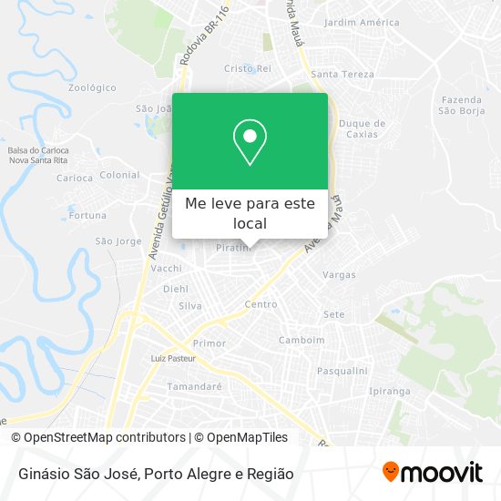 Ginásio São José mapa