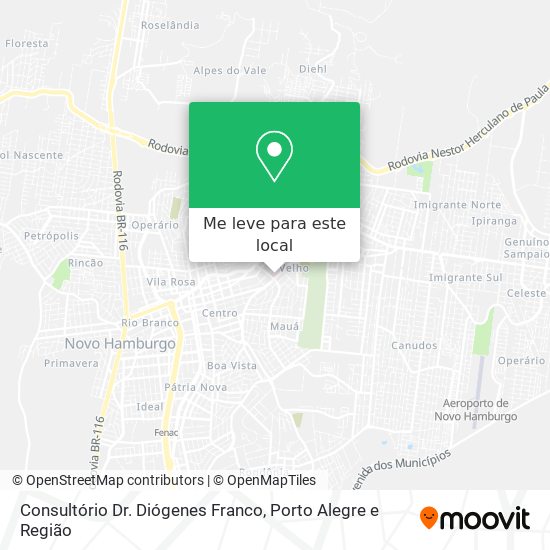 Consultório Dr. Diógenes Franco mapa