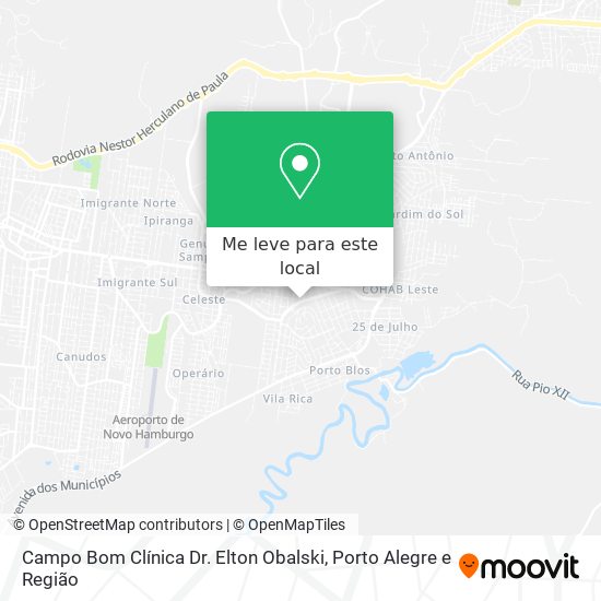 Campo Bom Clínica Dr. Elton Obalski mapa