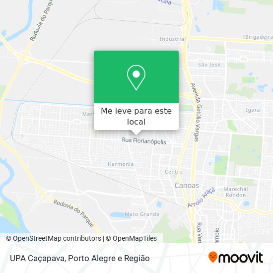 UPA Caçapava mapa