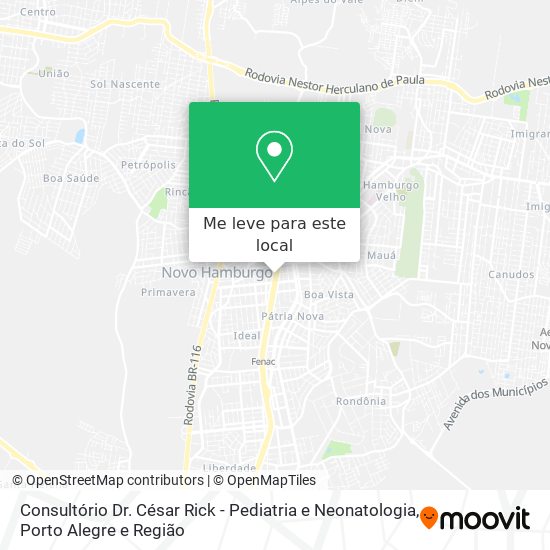 Consultório Dr. César Rick - Pediatria e Neonatologia mapa