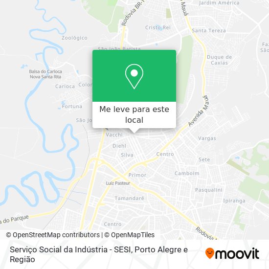 Serviço Social da Indústria - SESI mapa
