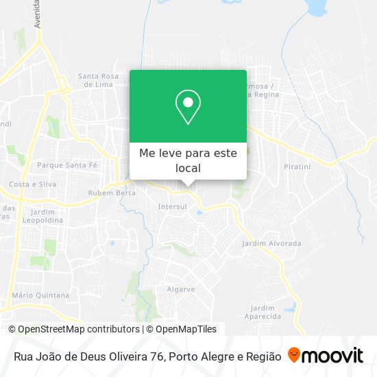 Rua João de Deus Oliveira 76 mapa